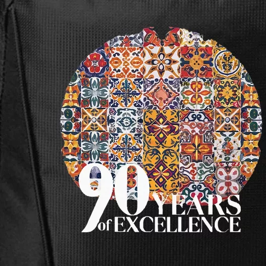 90 Years Of Excellence Spanish Tile Birthday Design City Backpack