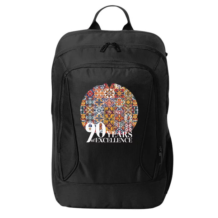 90 Years Of Excellence Spanish Tile Birthday Design City Backpack