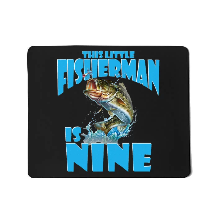 9 Year Old Fishing Outfit For Fishing Birthday Party Mousepad