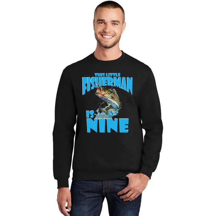 9 Year Old Fishing Outfit For Fishing Birthday Party Tall Sweatshirt