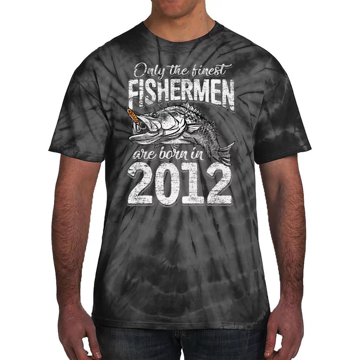 9 Years Old Fisherman Born In 2012 Fisherman 9th Birthday Tie-Dye T-Shirt