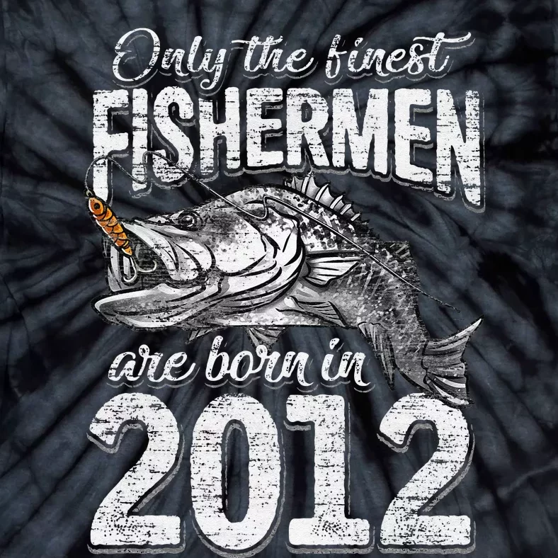 9 Years Old Fisherman Born In 2012 Fisherman 9th Birthday Tie-Dye T-Shirt