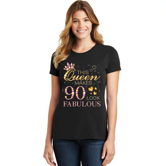 90 Years Old Gifts 90 & Fabulous Since 1933 90th Birthday Women's T-Shirt