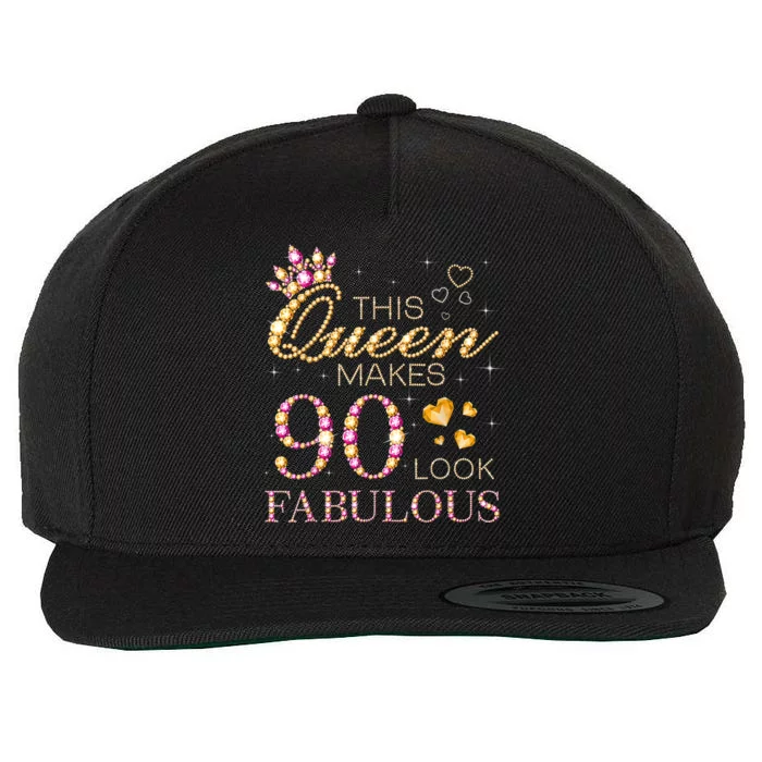 90 Years Old Gifts 90 & Fabulous Since 1933 90th Birthday Wool Snapback Cap