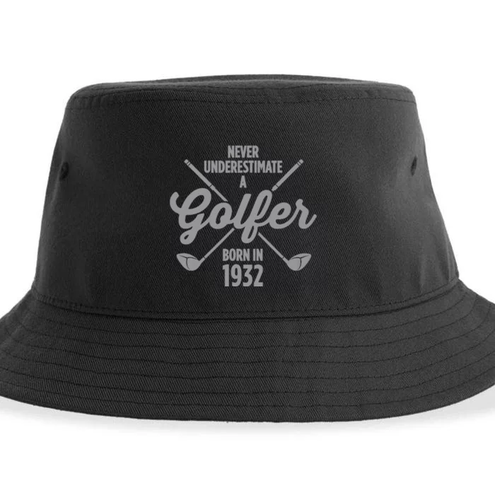 90 Year Old Golfer: Golfing Golf 1932 90th Birthday Sustainable Bucket Hat