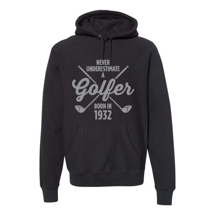 90 Year Old Golfer: Golfing Golf 1932 90th Birthday Premium Hoodie