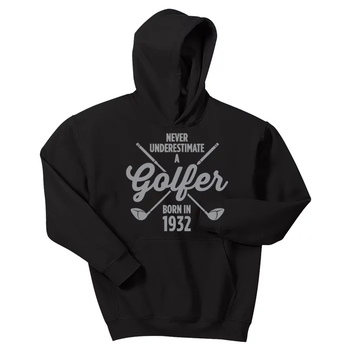 90 Year Old Golfer: Golfing Golf 1932 90th Birthday Kids Hoodie