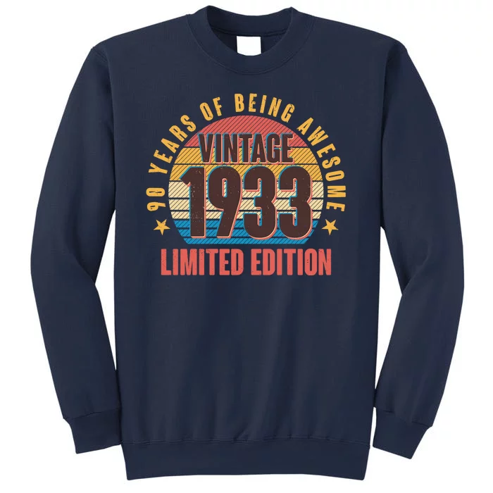 90 Years Of Being Awesome 1933 Limited Edition Vintage Retro Sweatshirt