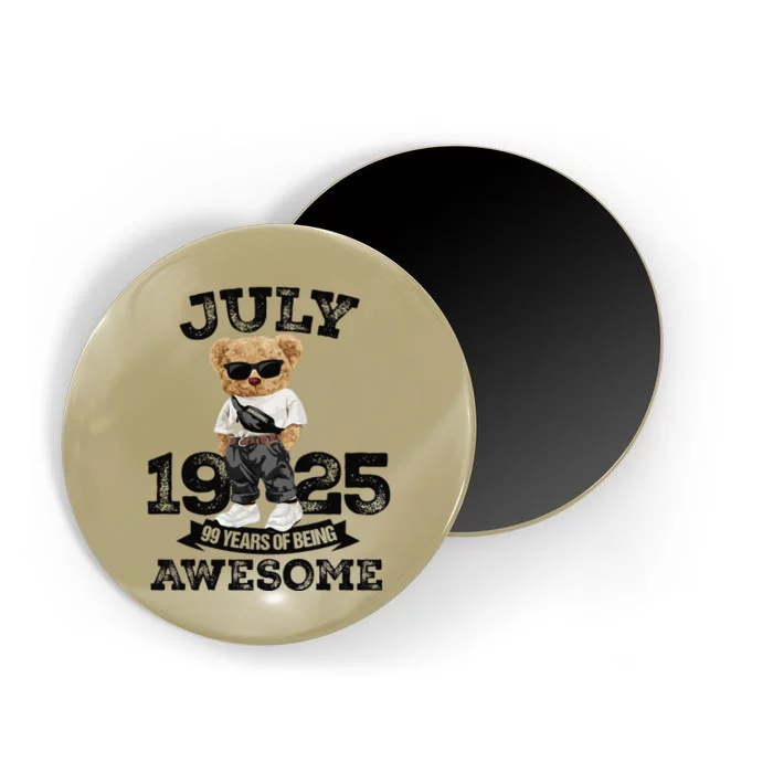 99 Years Of Being Awesome July 1925 Cool 99th Birthday Gift Magnet