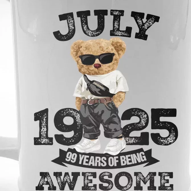 99 Years Of Being Awesome July 1925 Cool 99th Birthday Gift Front & Back Beer Stein