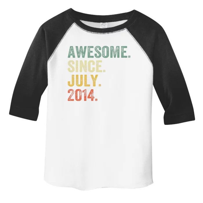 9 Year Old Gifts Awesome Since July 2014 9th Birthday Toddler Fine Jersey T-Shirt