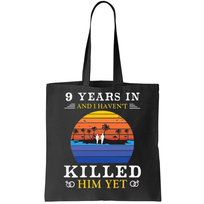 9 Years Wedding Anniversary Gift Idea For Her Funny Wife Tote Bag