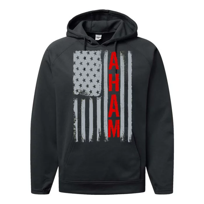 A. Ham Hamilton USA Vintage Flag Performance Fleece Hoodie