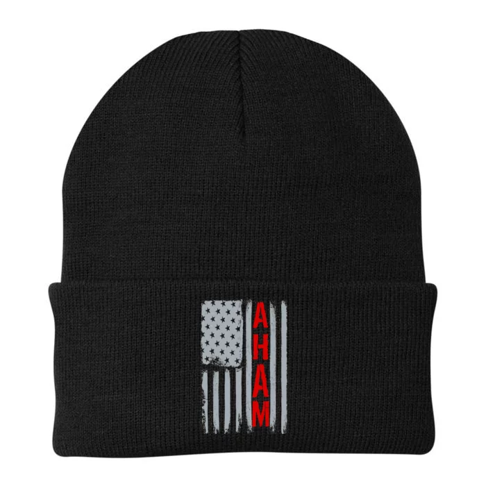 A. Ham Hamilton USA Vintage Flag Knit Cap Winter Beanie