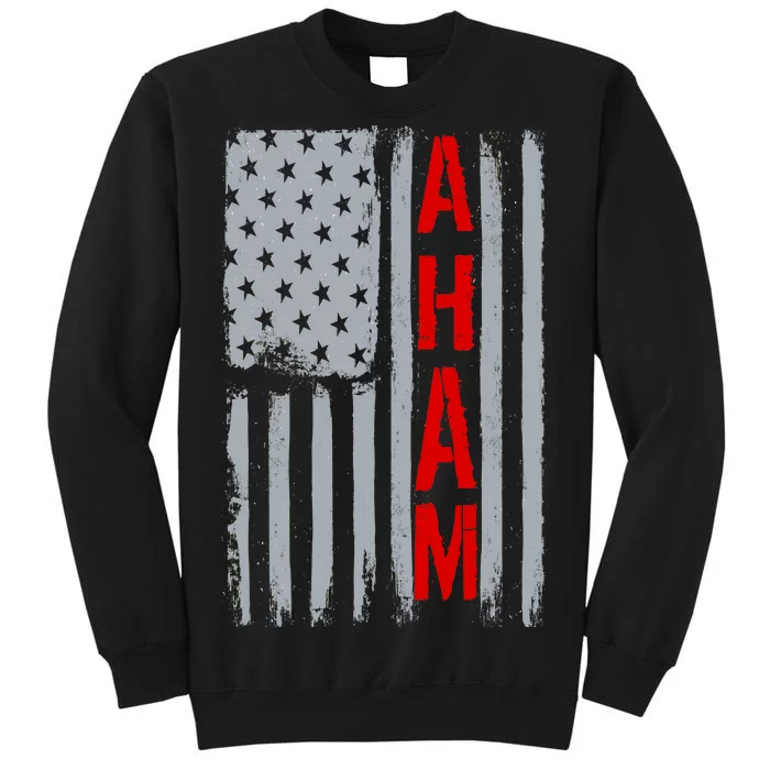 A. Ham Hamilton USA Vintage Flag Tall Sweatshirt