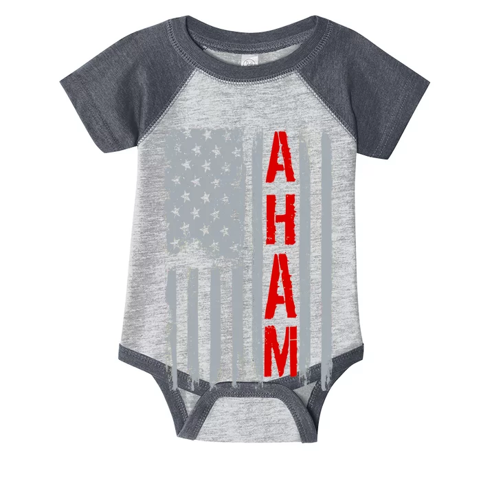 A. Ham Hamilton USA Vintage Flag Infant Baby Jersey Bodysuit