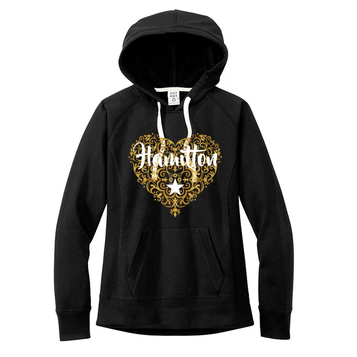 A. Hamilton Golden Heart Women's Fleece Hoodie