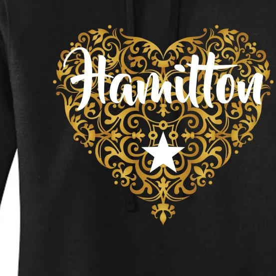 A. Hamilton Golden Heart Women's Pullover Hoodie