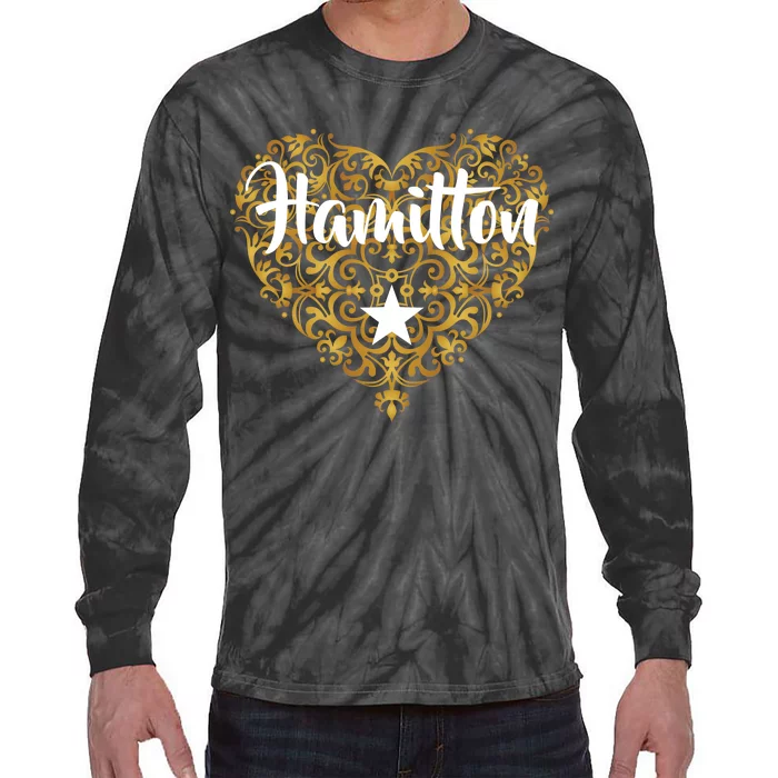 A. Hamilton Golden Heart Tie-Dye Long Sleeve Shirt