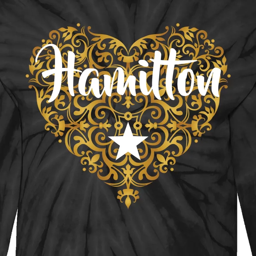 A. Hamilton Golden Heart Tie-Dye Long Sleeve Shirt