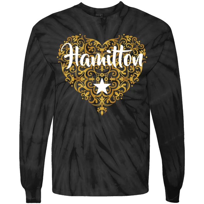 A. Hamilton Golden Heart Tie-Dye Long Sleeve Shirt