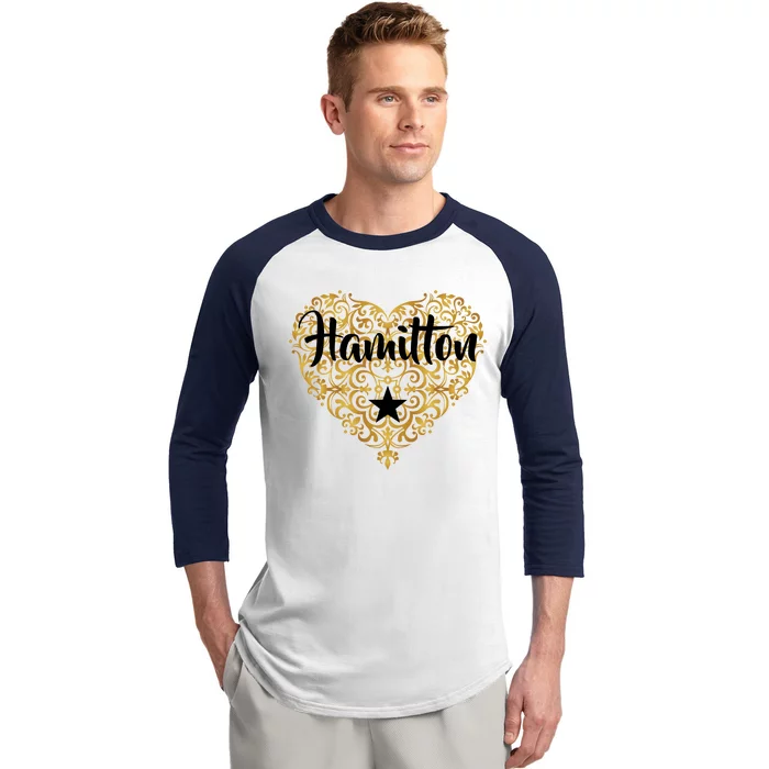 A. Hamilton Golden Heart Baseball Sleeve Shirt