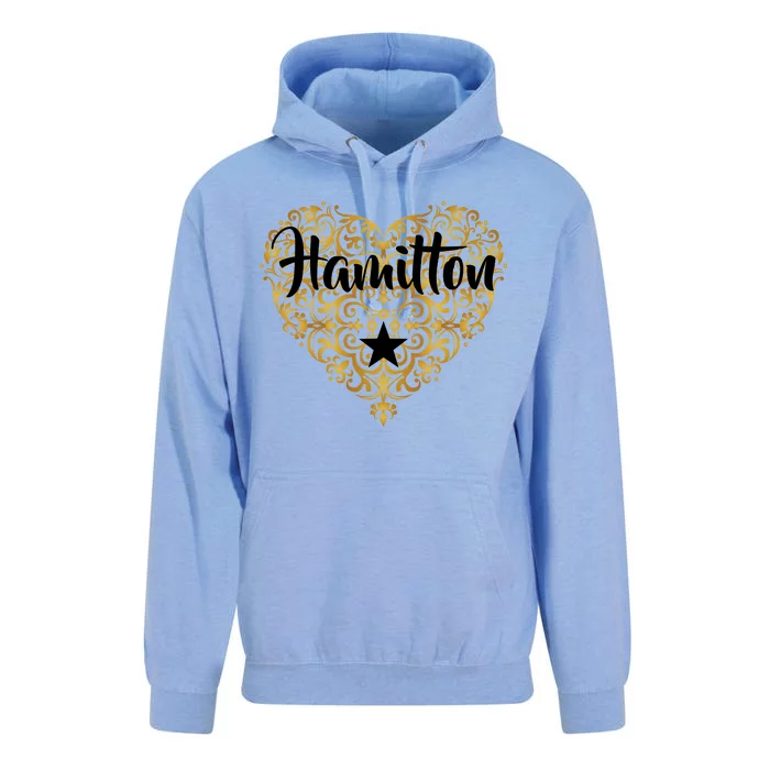 A. Hamilton Golden Heart Unisex Surf Hoodie