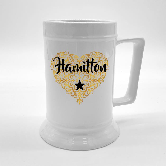 A. Hamilton Golden Heart Front & Back Beer Stein