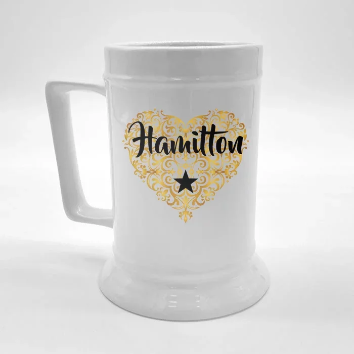 A. Hamilton Golden Heart Front & Back Beer Stein