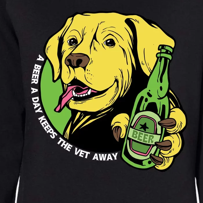 A Beer A Day Keeps The Vet Away Dog Womens California Wash Sweatshirt