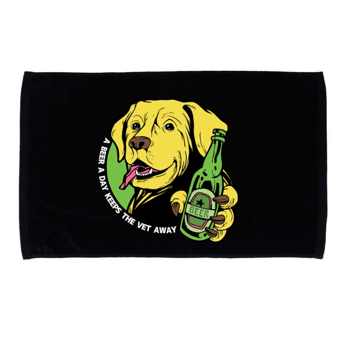 A Beer A Day Keeps The Vet Away Dog Microfiber Hand Towel