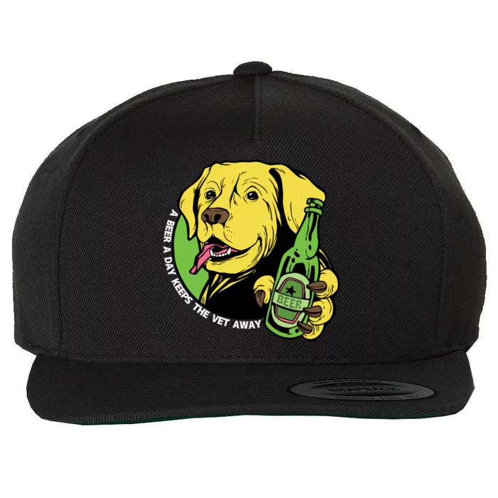 A Beer A Day Keeps The Vet Away Dog Wool Snapback Cap