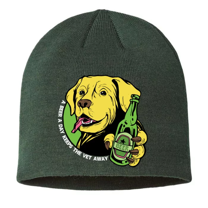 A Beer A Day Keeps The Vet Away Dog 8 1/2in Sustainable Knit Beanie