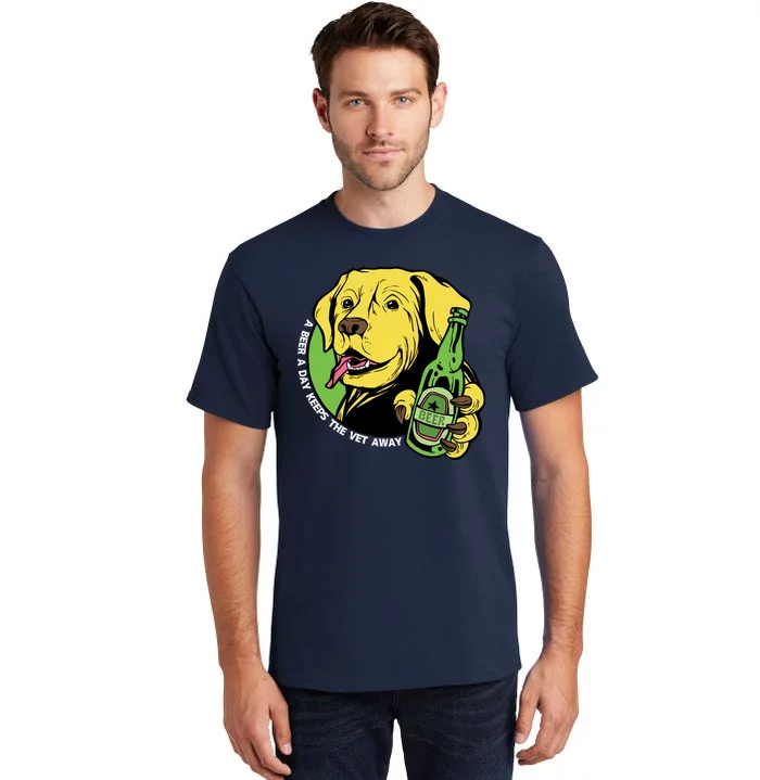 A Beer A Day Keeps The Vet Away Dog Tall T-Shirt