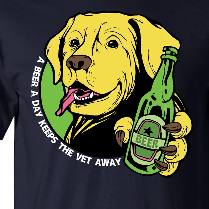 A Beer A Day Keeps The Vet Away Dog Tall T-Shirt