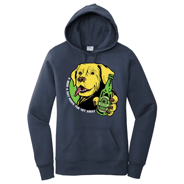 A Beer A Day Keeps The Vet Away Dog Women's Pullover Hoodie