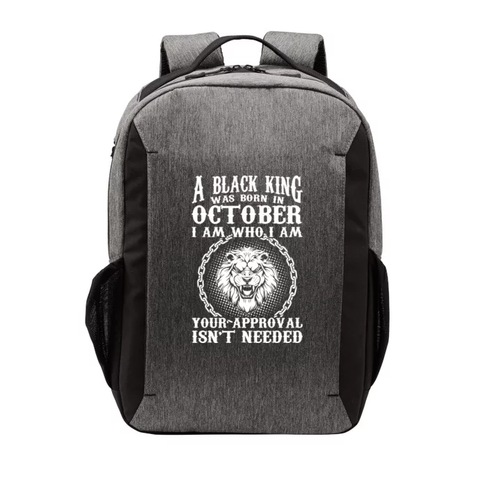 A Black King Was Born In October Birthday Lion Vector Backpack