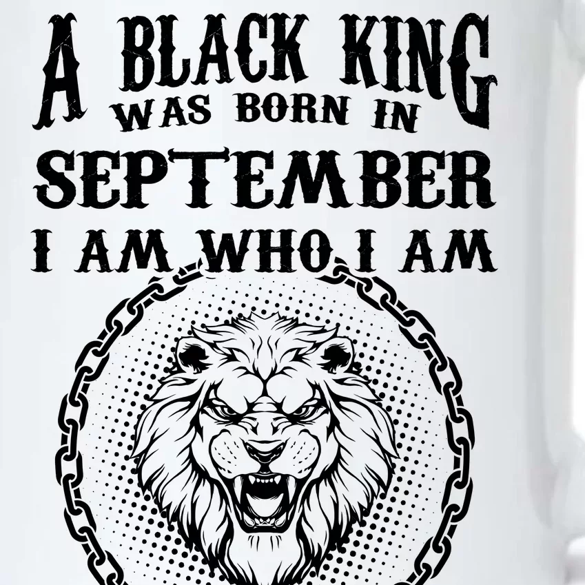 A Black King Was Born In September Birthday Lion Black Color Changing Mug