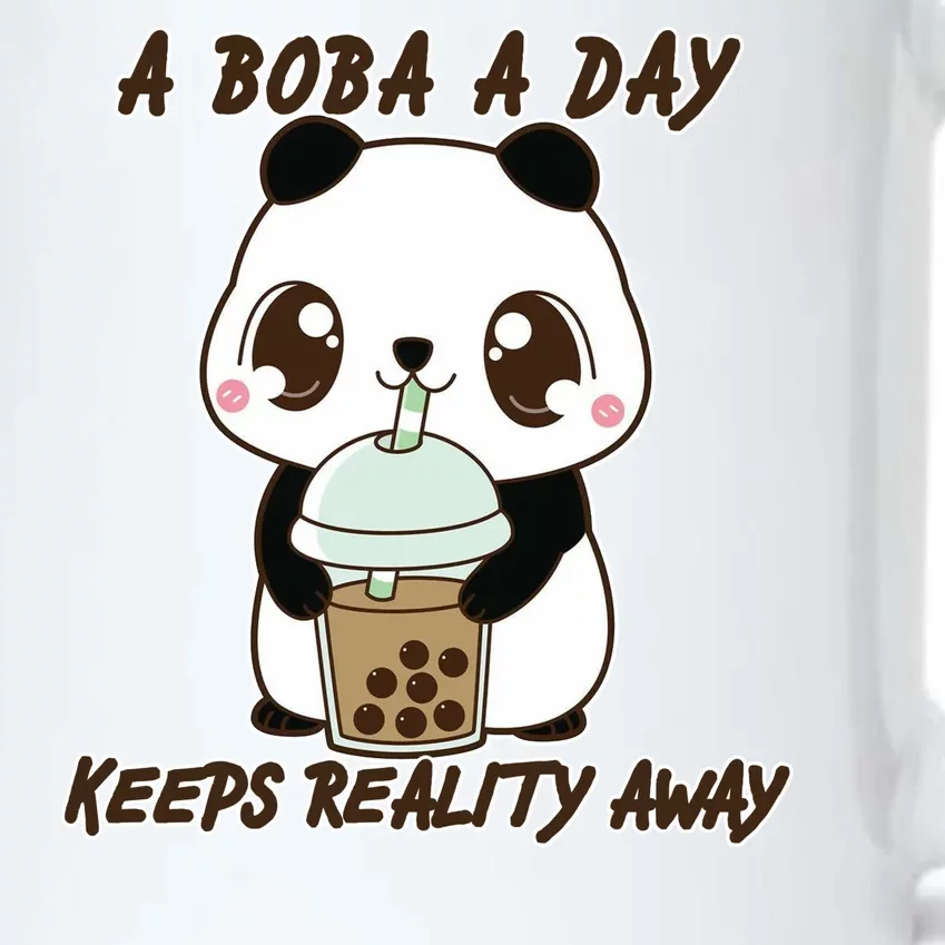 A Boba A Day Keeps The Reality Away Cute Panda Black Color Changing Mug