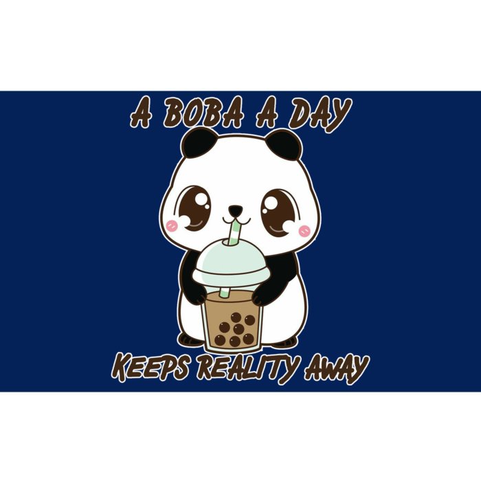 A Boba A Day Keeps The Reality Away Cute Panda Bumper Sticker