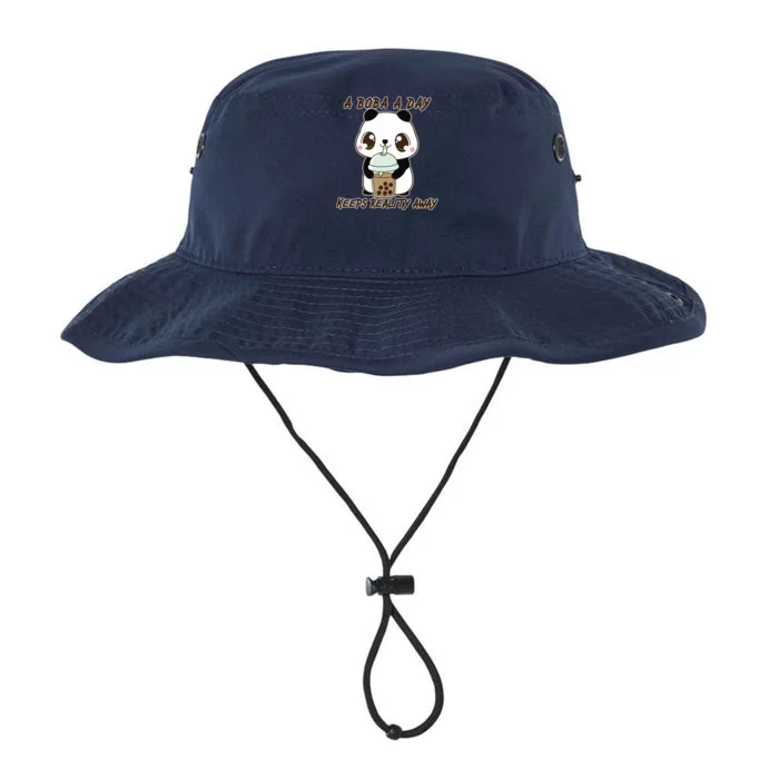 A Boba A Day Keeps The Reality Away Cute Panda Legacy Cool Fit Booney Bucket Hat