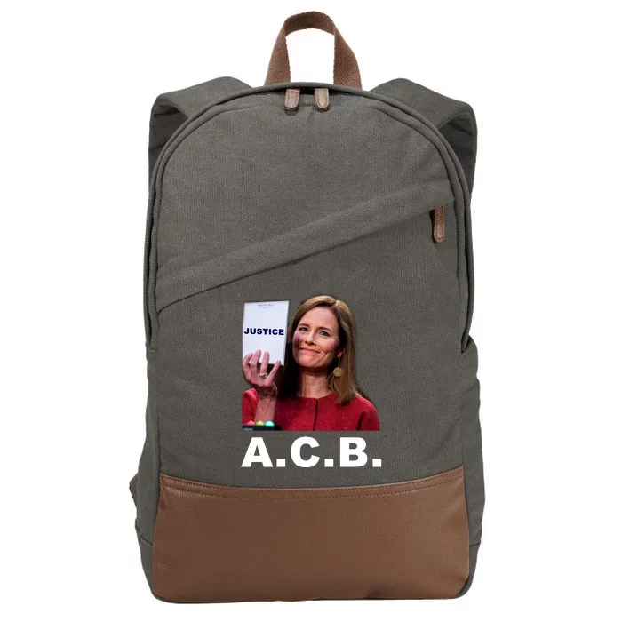 A.C.B. Justice Notepad Amy Barrett Cotton Canvas Backpack