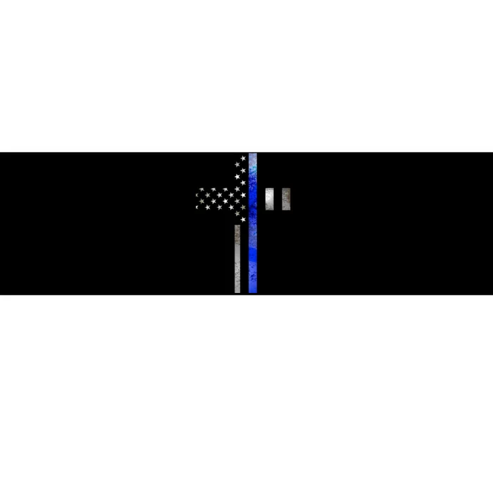 A Christian cross showing support for law enforcement - Thin Blue Line Bumper Sticker