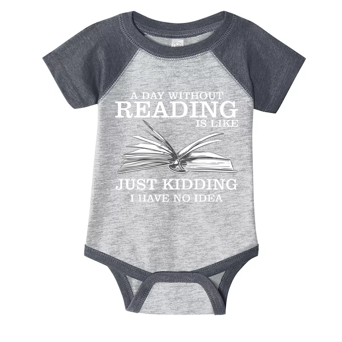 A Day Without Reading Infant Baby Jersey Bodysuit