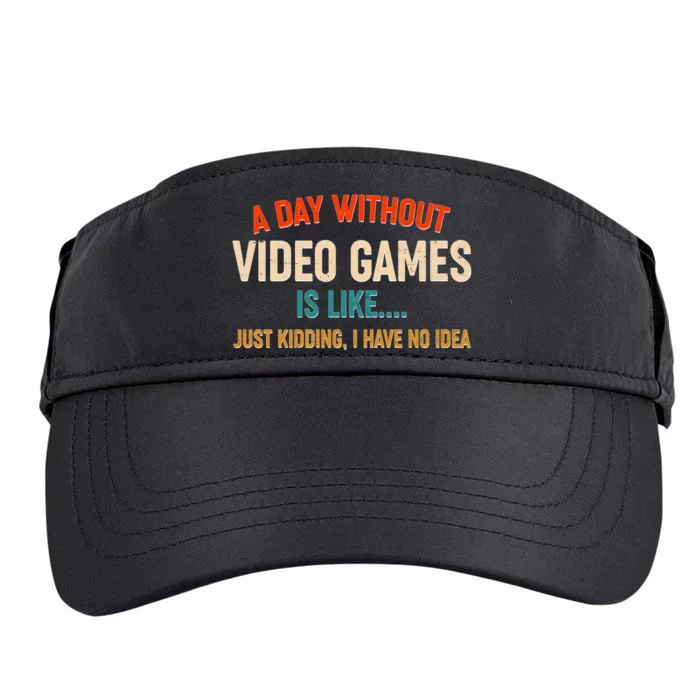 A Day Without Video Games Is Like Just Kidding I Have No Idea Adult Drive Performance Visor