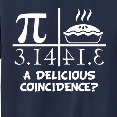 A Delicious Coincidence? Pi Day 3.14 Math Geek Sweatshirt