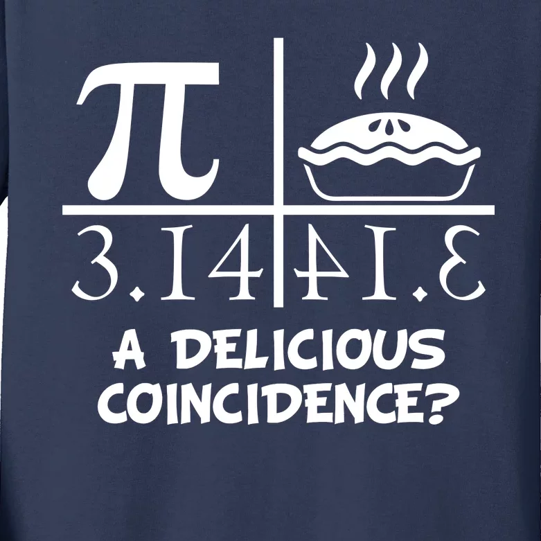 A Delicious Coincidence? Pi Day 3.14 Math Geek Kids Long Sleeve Shirt