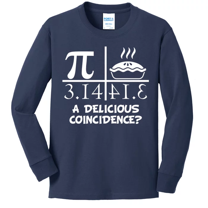 A Delicious Coincidence? Pi Day 3.14 Math Geek Kids Long Sleeve Shirt