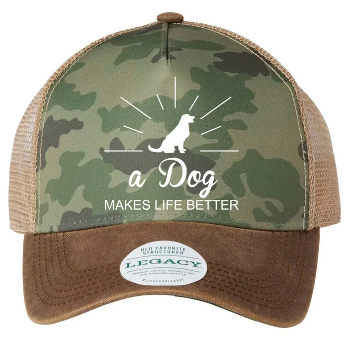 A Dog Makes Life Better Legacy Tie Dye Trucker Hat