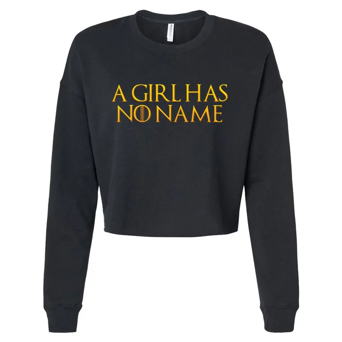 A Girl Has No Name Gold Limited Edition Cropped Pullover Crew